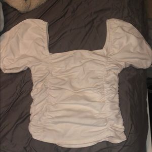 Puffy sleeve crop top